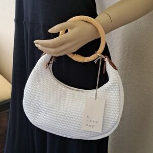 Straw Bracelet Bag White A New Day